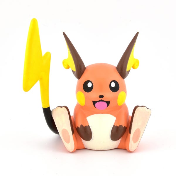 Raichu, Pokemon, 3D-geprint modelfiguur, handgeschilderd, acrylverf, cadeau, geschenken, verzamelobject, verzamelen