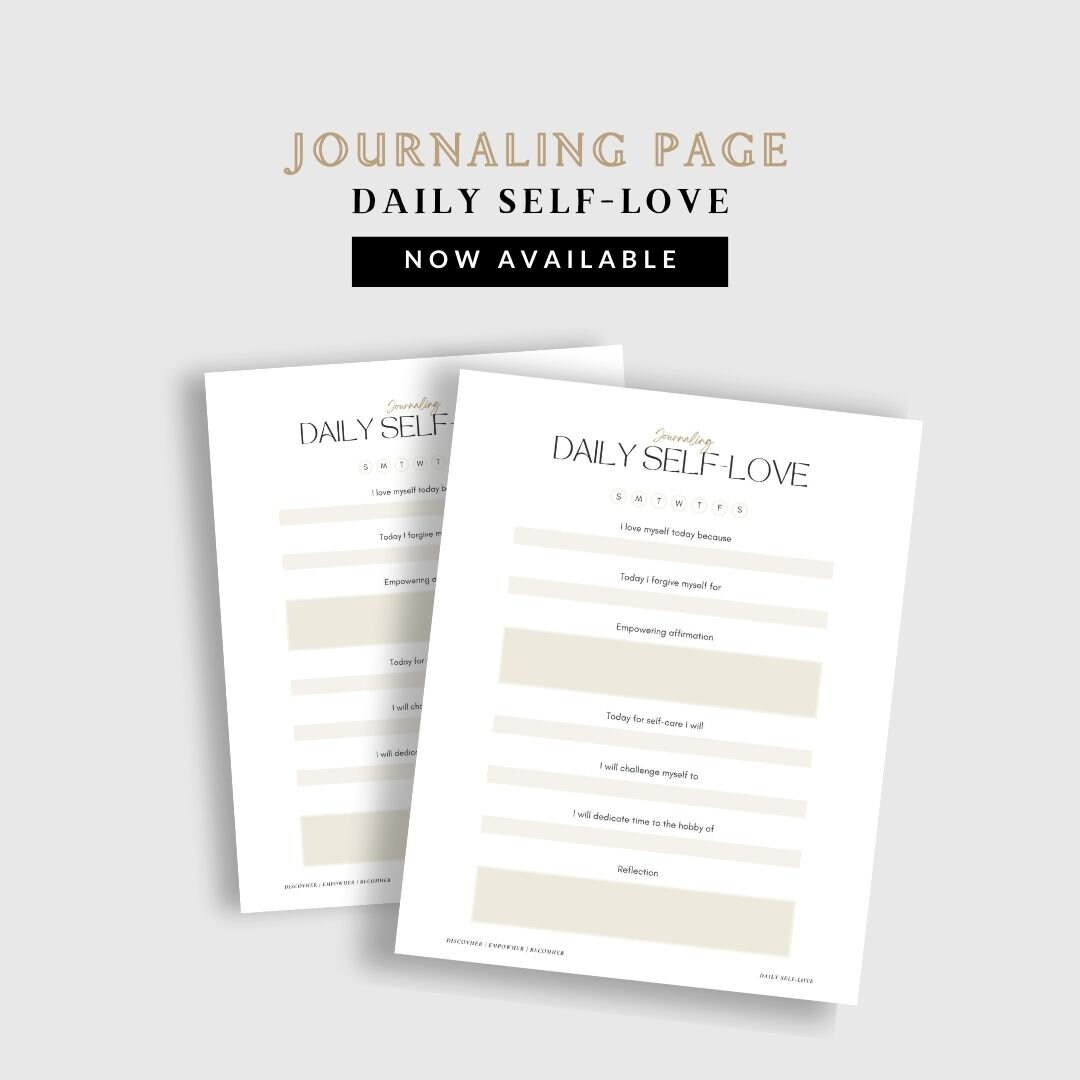 Self Love Journal for Women. Wellness, Self Love, Self Care 30 Day  Workbook. Self Confidence Booster. Instant Download 