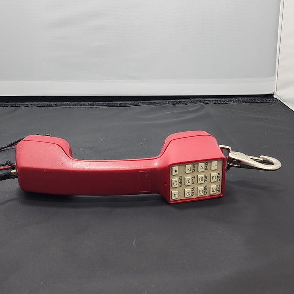 Vintage Walker WTS-201 Telephone Lineman's Handset - Used Condition - Retro Red Phone Tester - Telephone Lineman Collectible