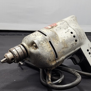 Vintage Black and Decker U-400 1/4" Utility Corded Drill - Tested Working - Heavy Signs of Use