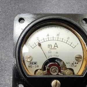 Vintage Kyoritsu Model 38 Milliamperes Panel Meter 100 Ma DC Made in ...