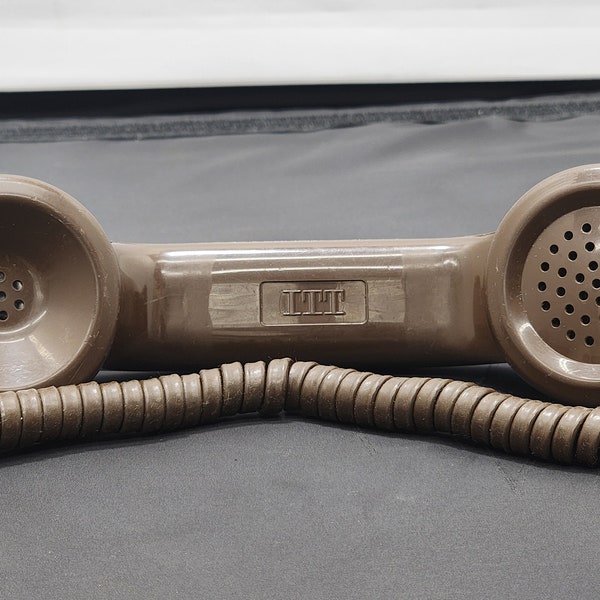 1980's ITT Cocoa Brown Telephone Handset - B - Used Condition - Handset ONLY