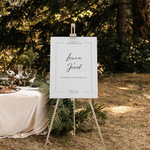 Rehearsal Dinner Welcome Sign Customizable Canva Template Printable Welcome Sign Wedding Rehearsal Dinner Sign Instant Download DIY Decor