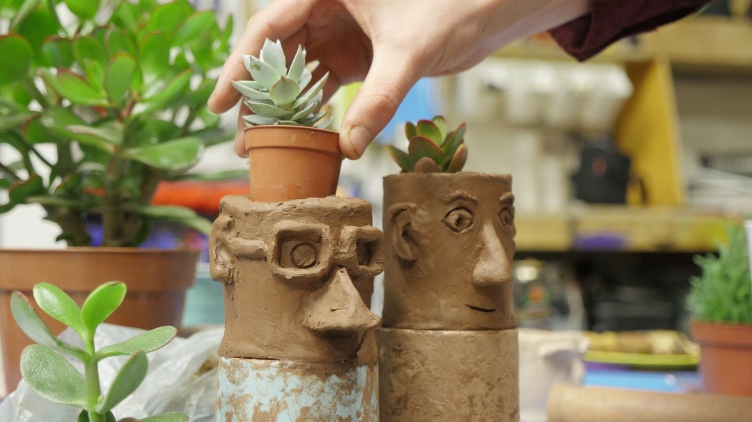 Pottery Date Night Make A Pair of Pot Heads at Home Pottery Kit With