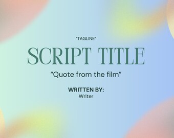 10 Page Fully Customizable Drama/Comedy Pitch Deck