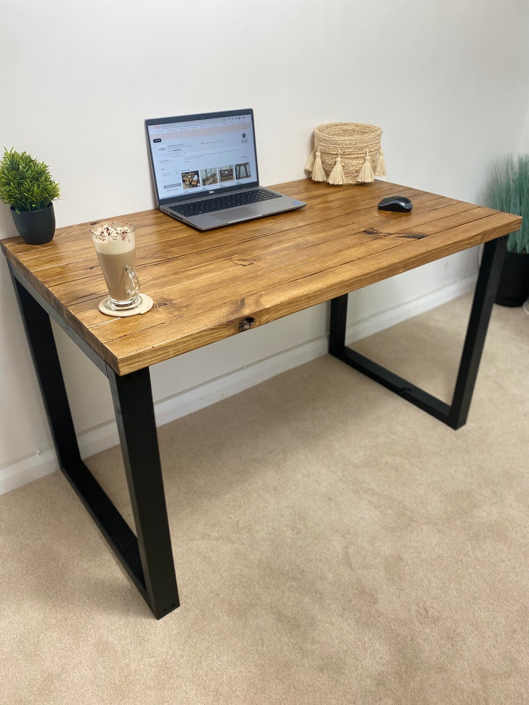 Computer Desk solid Wood Office Desk Perfect for Home - Etsy UK