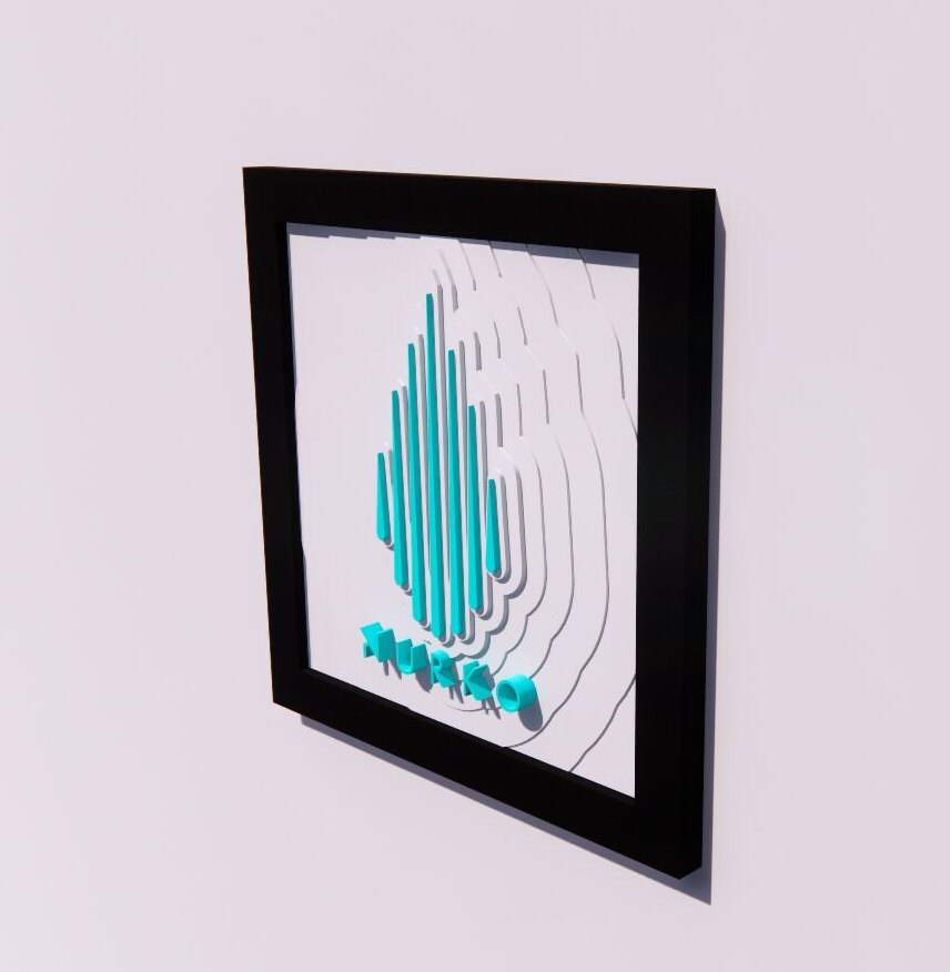 NURKO 3D Framed Artwork Custom Edm Dj Wall Art 9x9 Eco-designed ...