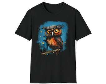 Owl T-shirt in Jean Miro style. Beautiful design. Definitely an eye-catcher.