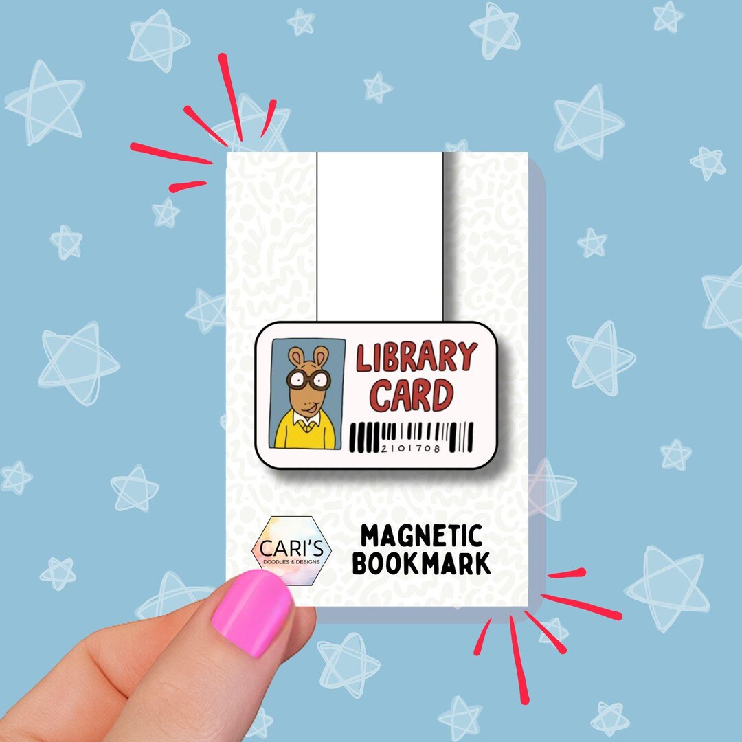 Arthur Library Card, 90s School Library Card Magnetic Bookmark , Retro ...