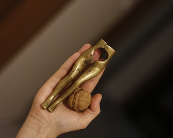 1940s Nut Crusher - Antique Nut Crusher, Nutcracker Ladies or Women's Legs Solid Bronze Metal Victorian Original, Free Shipping