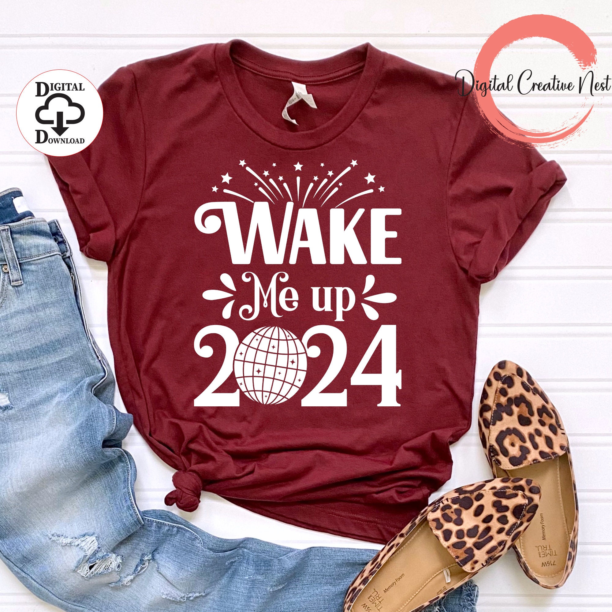 Wake Me up 2024 SVG PNG 2024 Svg Hello 2024 Svg Etsy Australia