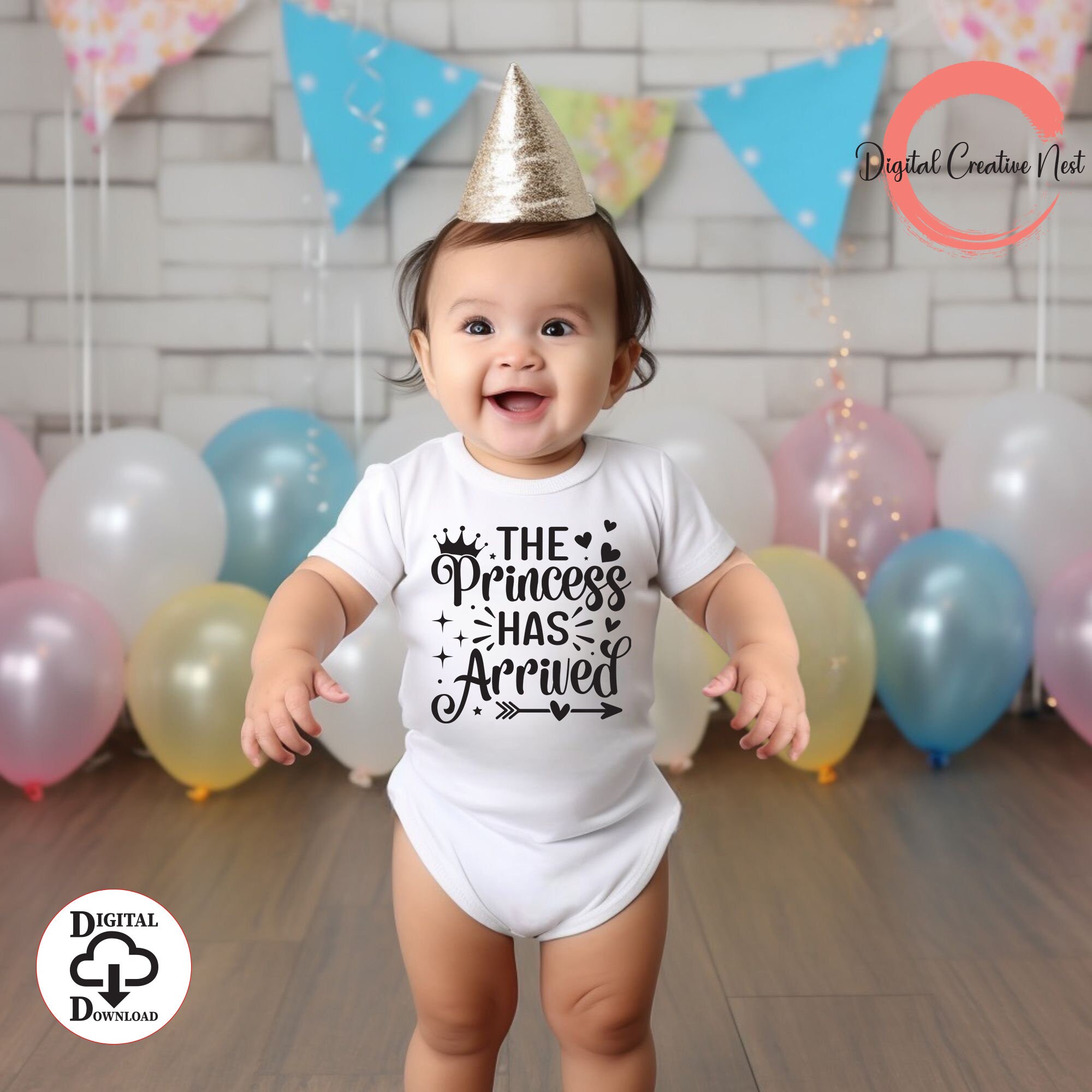 The Princess Has Arrived SVG Png, Baby Quote Svg, Funny Baby Svg, Hello ...