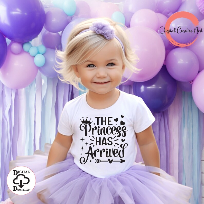 The Princess Has Arrived SVG Png, Baby Quote Svg, Funny Baby Svg, Hello ...