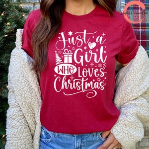 Nur ein Mädchen, das Weihnachten liebt SVG, Weihnachtsspruch svg, Weihnachtsshirt svg, liebt Weihnachtssvg, Winterurlaub svg, frohes Weihnachten SVG
