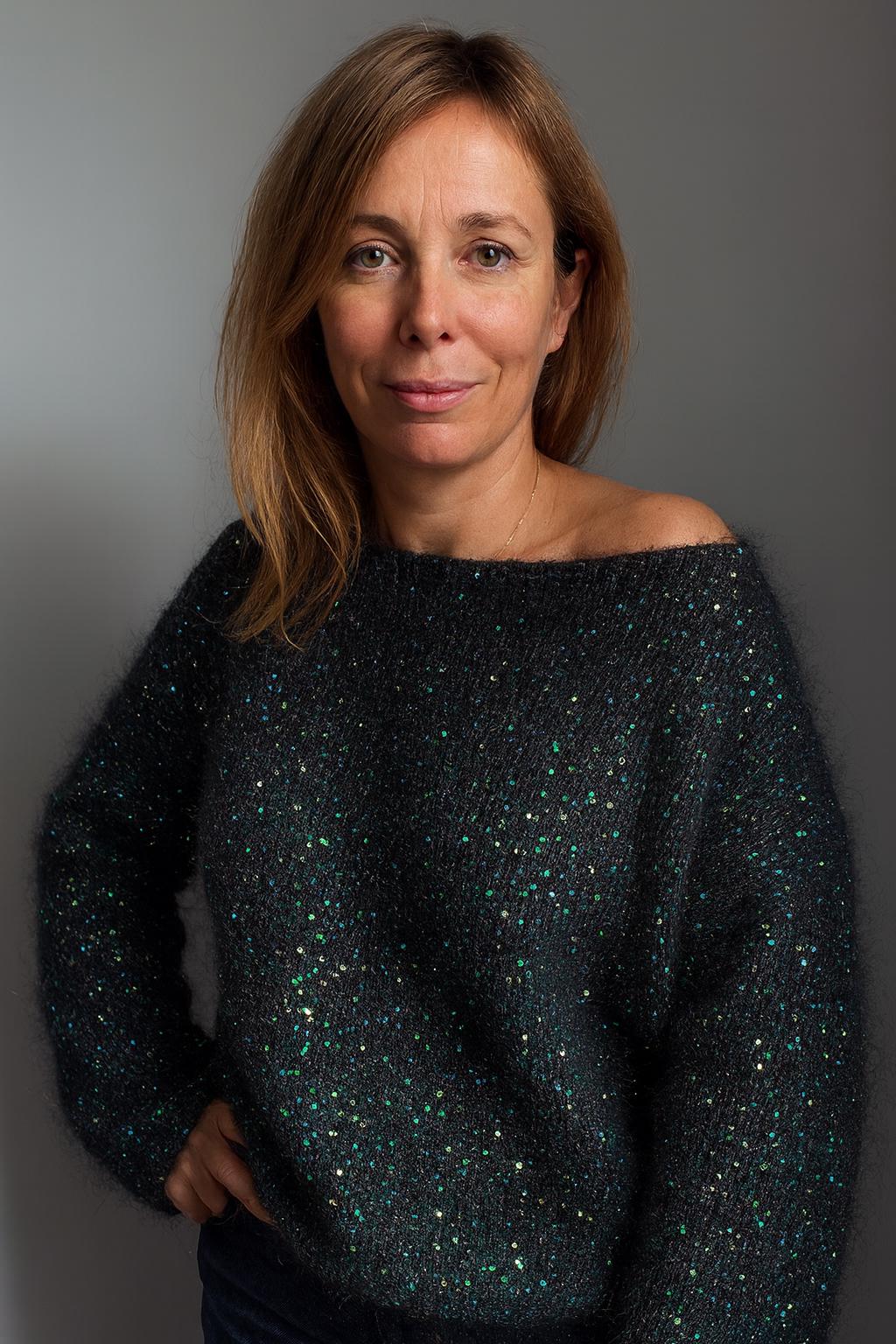 Jupe Bohème Noire En Lin Brodé Pailleté Anne Carson, Taille 10, Neuf Avec étiquettes