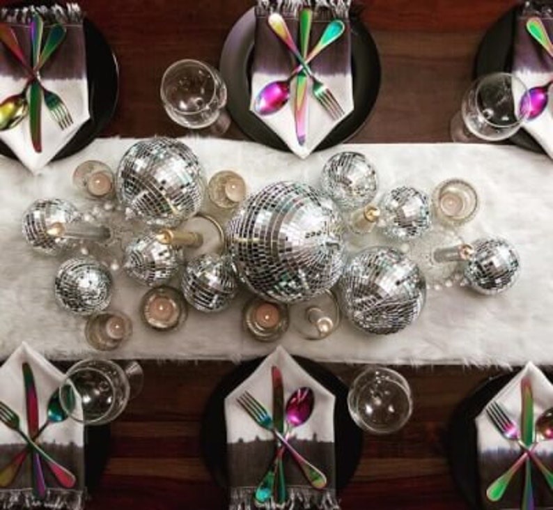 2 Pack of 6 Disco Mirror Ball Decor, Mirror Foam Ball, Party Light