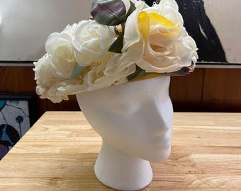 60’s Vintage Flower Pillbox Hat