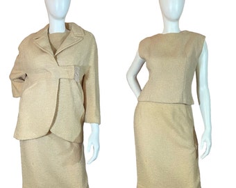 60’s Vintage Natalie Green Exclusive Tweed Three-Piece Set