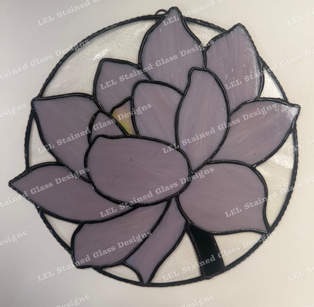 Lotus Flower-stained Glass Suncatcher Pattern - Etsy