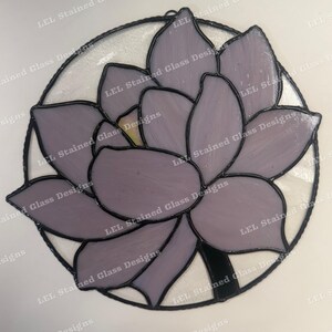 Lotus Flower-Stained Glass Suncatcher Pattern
