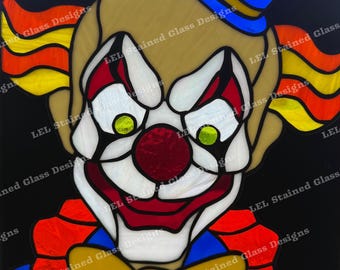 Retrato de payaso - Patrón de panel de vidrio templado