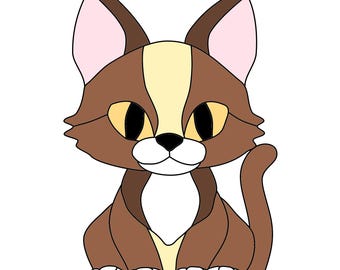 Cat-Stained Glass Suncatcher Pattern