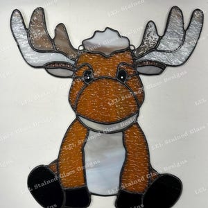 Stuffed Moose-Stained Glass Suncatcher Pattern