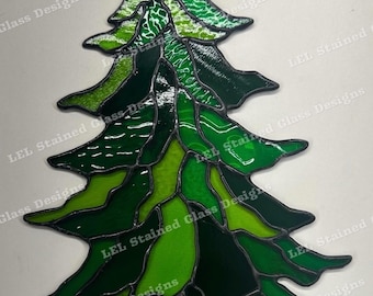 クリスマスツリーの楕円形ステンドグラス模様 - Etsy 日本