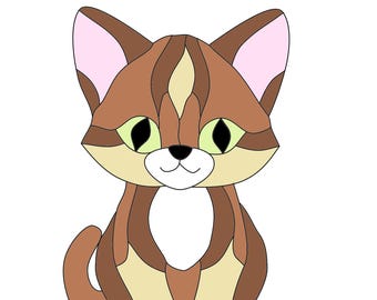 Cat-Stained Glass Suncatcher Pattern