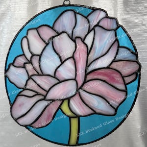 Carnation Flower Suncatcher Stained Glass Pattern