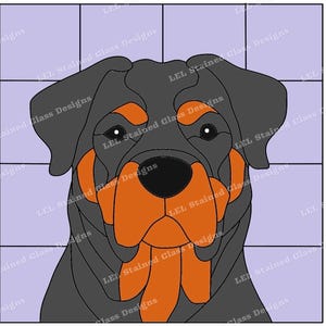 Rottweiler Bust Panel Pattern