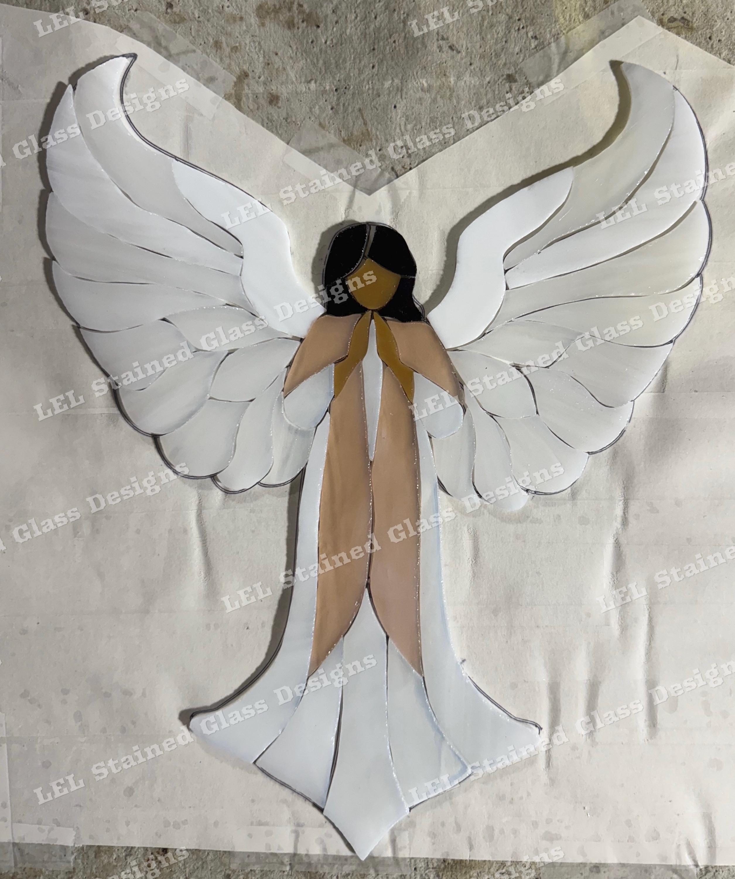 天使のステンドグラスサンキャッチャーパターン - Etsy 日本