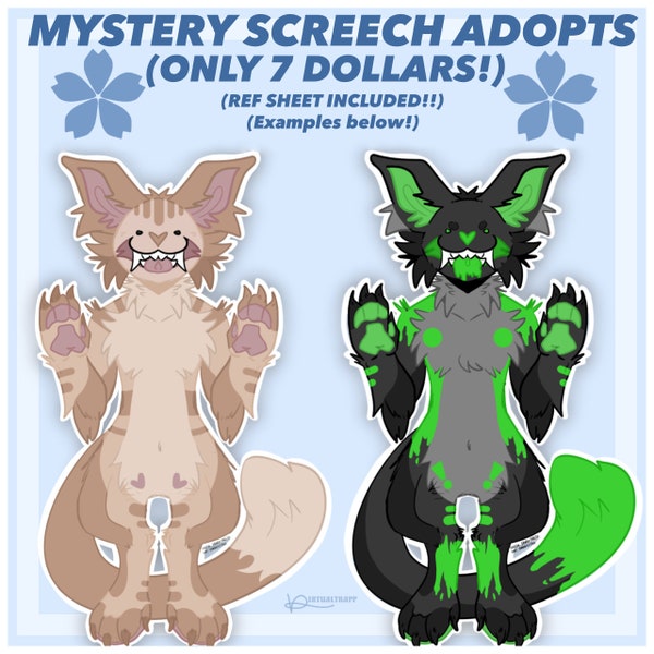MYSTERY SCREECH ADOPTS! (Includes Full Ref Sheet!) (Unique Species!) (Cheap!) (Includes 2 Photos!)