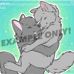 ABSOLUTELY SMITTEN YCH! (Both Feline And Canine Accepted!) (Cheap!) (Perfect For Couples Or Friends!)