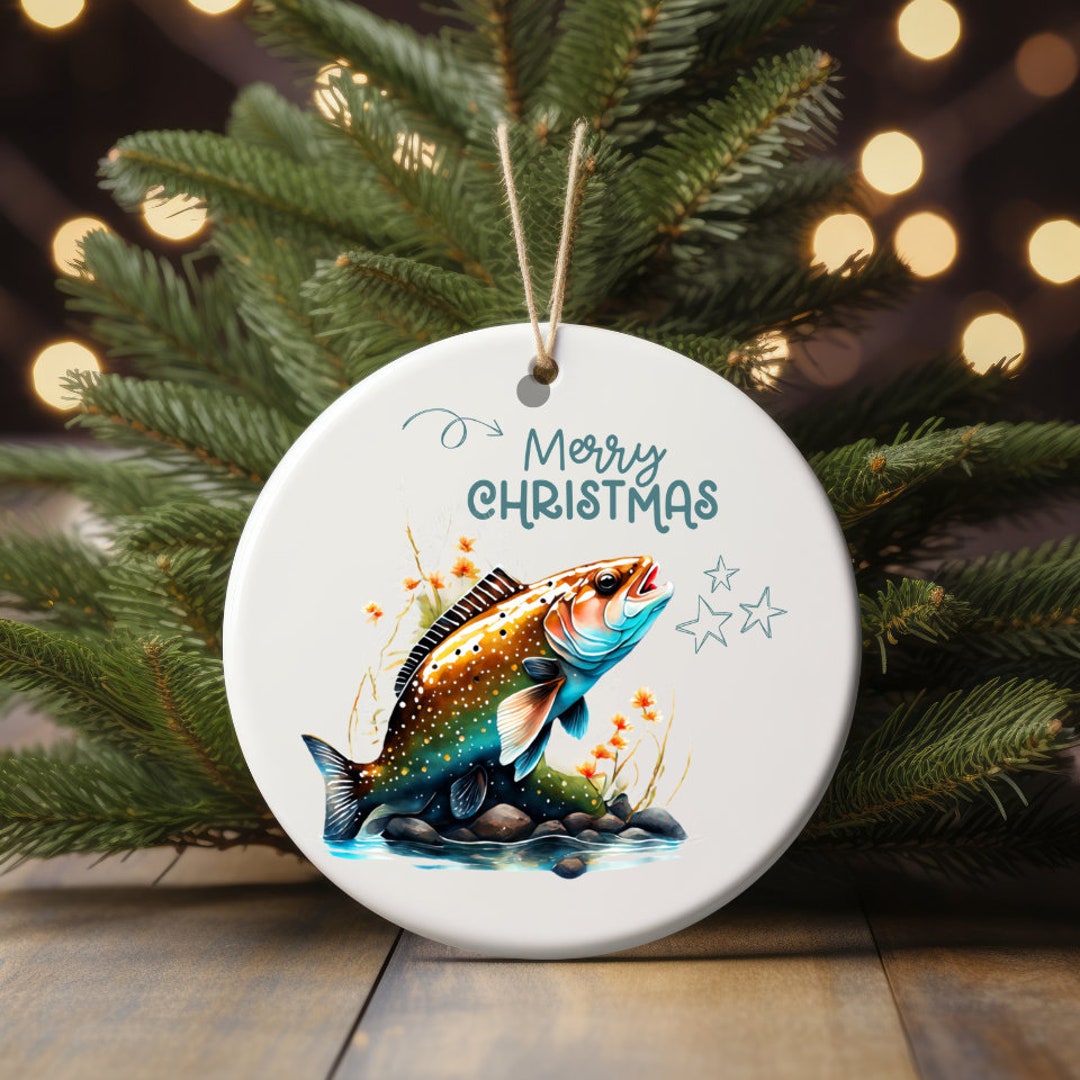 Brown Trout Christmas Ornament, Fishing Etsy