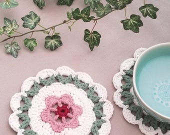 Crochet Flower Coaster Pattern: Vintage Style (PDF Pattern)