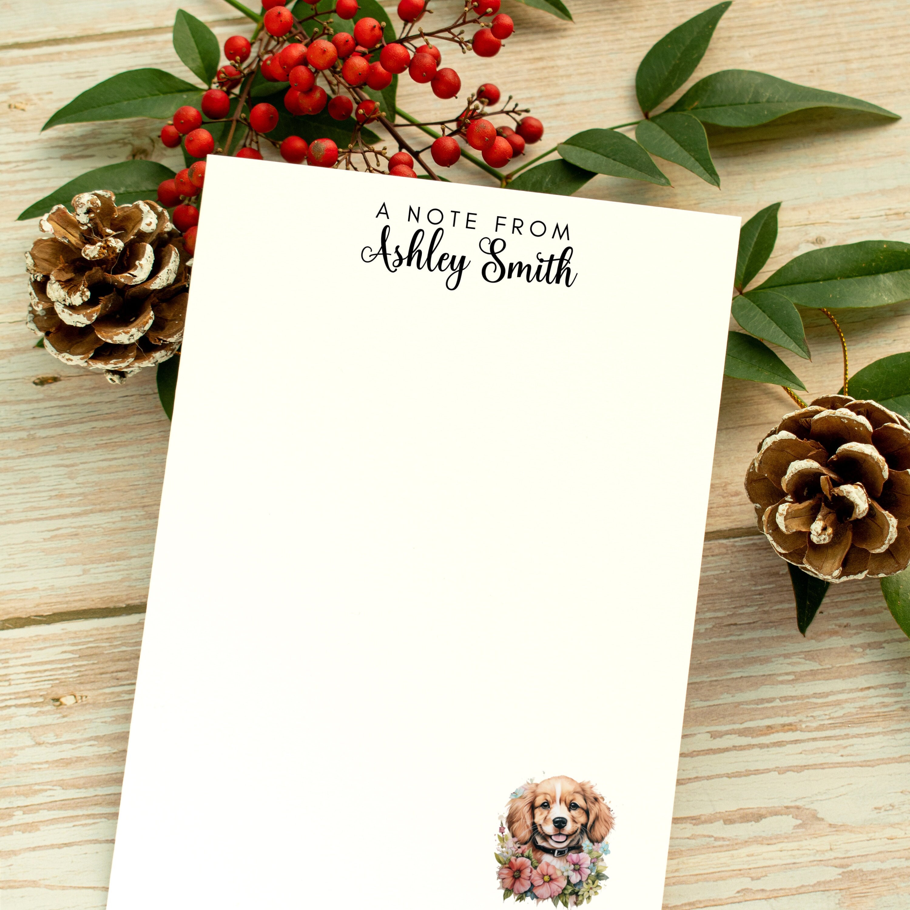 Personalized Stationery - Set of 10 Flat Note Cards