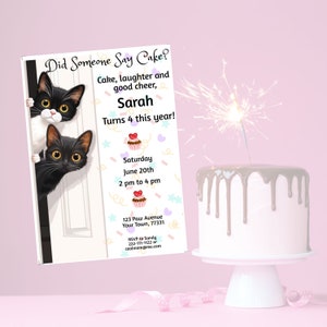 EDITABLE Kitty Party Invite Template, Purrfect Instant Download, Printable Kitten Party Invite image 2