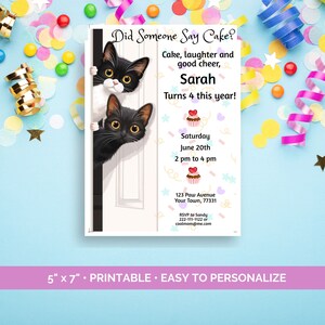 EDITABLE Kitty Party Invite Template, Purrfect Instant Download, Printable Kitten Party Invite image 7