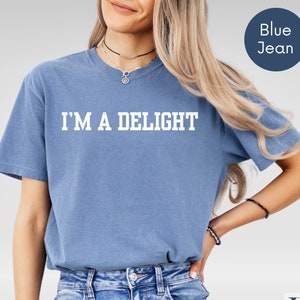 I&#39;m A Delight Tシャツ、面白い皮肉なシャツ、快適なComfort Colorsブランドシャツ、アティチュードシャツ、面白いTシャツ、皮肉なステートメントTシャツギフト