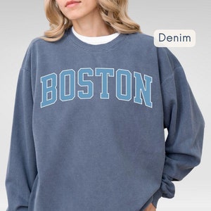 Felpa Boston / Girocollo Vintage Comfort Colors / Abbigliamento New England / Classico stile Boston College