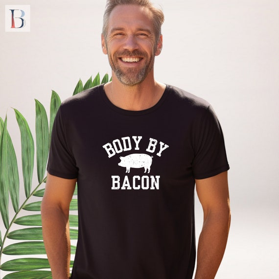 Body By Bacon Pig Vintage Collegiate Graphic T-Shirt Body By Bacon Pig Vintage Collegiate Graphic T-Shirt