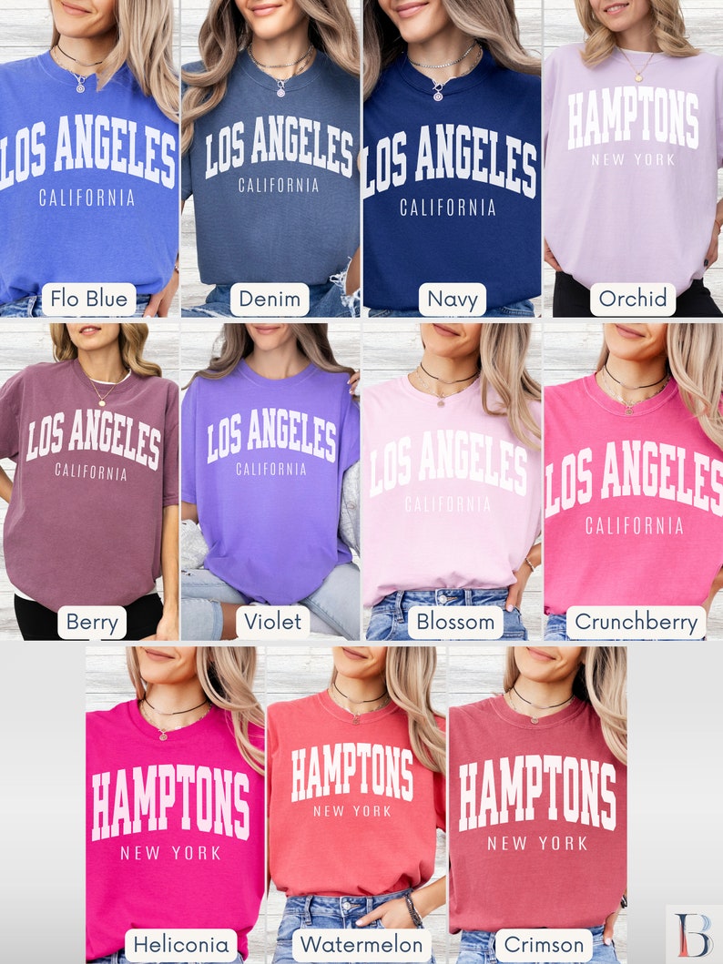 Los Angeles T-shirt, West Coast Comfort Colors Unisex Shirt, Vintage LA ...