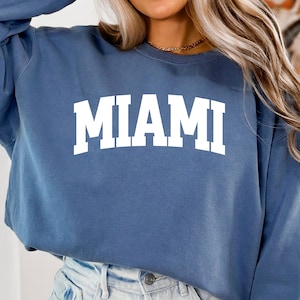 Miami Crewneck Comfort Colors® Sweatshirt - Boho Chic Style