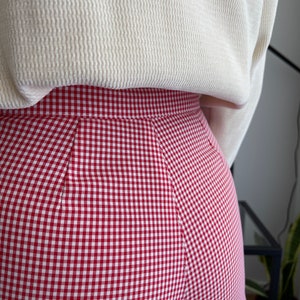 Pantalons vichy / Pantalons Vichy taille haute avec poches / Pantalons Vichy taille haute image 5