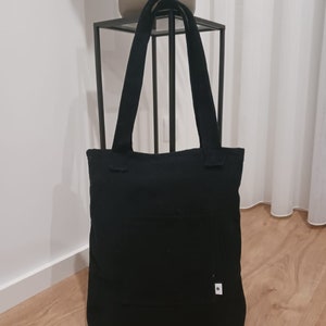 Sac en velours côtelé avec fermeture éclair / Sac pour femme en velours côtelé avec poche / Ordinateur et cartable image 6