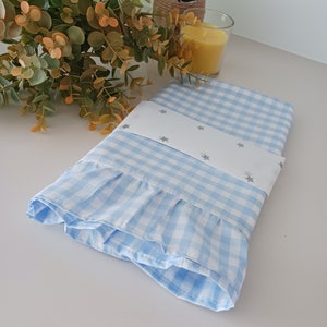 Gingham Ruffle Placemats Gingham Cloth Placemats Sets with Ruffles Placemats with Vichy Pattern Gingham Placemats for Romantic Dinner image 9