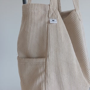Maxi sac en velours côtelé avec 2 poches extérieures image 3