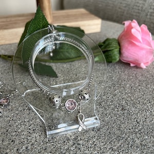 Breast Cancer Awareness Hope Chain Bracelet