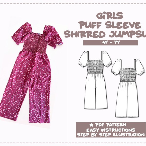 Kid Jumpsuit Pattern Etsy